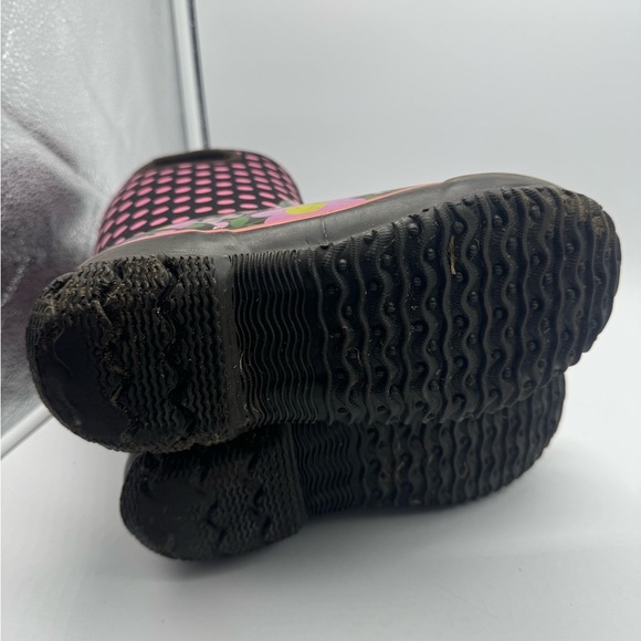 Bogs Girls Classic Flowers Dots Pink Insulated Snow Winter Boots Size 3 - Picture 15 of 16